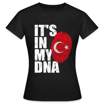 Drapeau turc drapeau turc empreinte ADN - T-shirt Femme - noir - Devant - AI Model Female 172 dark (172cm)