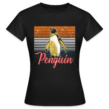 manchot - T-shirt Femme - noir - Devant - AI Model Female 172 dark (172cm)