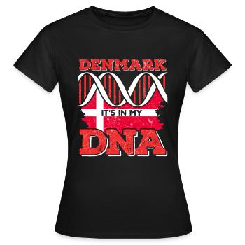Danemark Danemark Danemark - T-shirt Femme - noir - Devant - AI Model Female 172 dark (172cm)