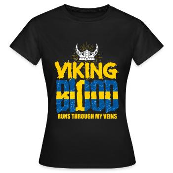 Suède Suédois Suédois Vikings - T-shirt Femme - noir - Devant - AI Model Female 172 dark (172cm)