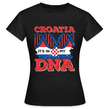 Croate croate croatie - T-shirt Femme - noir - Devant - AI Model Female 172 dark (172cm)