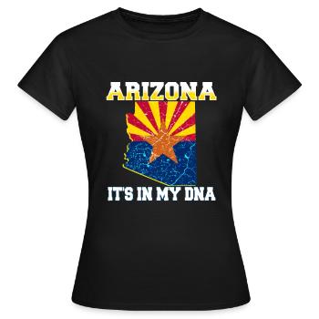 Arizona USA - T-shirt Femme - noir - Devant - AI Model Female 172 dark (172cm)