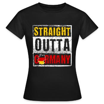 Allemagne Allemagne Allemand Allemand Allemands - T-shirt Femme - noir - Devant - AI Model Female 172 dark (172cm)