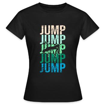 Hochsprung Leichtathletik - Frauen T-Shirt - Schwarz - Vorne - AI Model Female 172 dark (172cm)