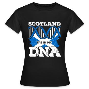 Schottland Schotte DNA - Frauen T-Shirt - Schwarz - Vorne - AI Model Female 172 dark (172cm)