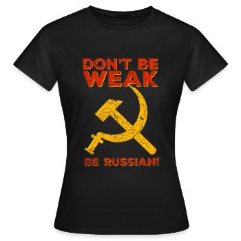 Russie Russie Union soviétique faucille - T-shirt Femme - noir - Devant - AI Model Female 172 dark (172cm)