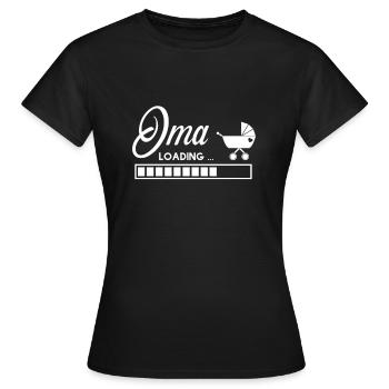 Oma loading - Großmutter Omi Enkelkind - Frauen T-Shirt - Schwarz - Vorne - AI Model Female 172 dark (172cm)