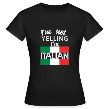 Italien italien italie - T-shirt Femme - noir - Devant - AI Model Female 172 dark (172cm)