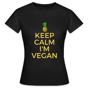Vegan vegan vegan - T-shirt Femme - noir - Devant - AI Model Female 172 dark (172cm)
