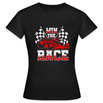 Course racer voiture de sport voiture de course - T-shirt Femme - noir - Devant - AI Model Female 172 dark (172cm)
