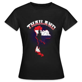 Thaïlande - T-shirt Femme - noir - Devant - AI Model Female 172 dark (172cm)