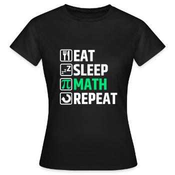 Mathématicien mathématique - T-shirt Femme - noir - Devant - AI Model Female 172 dark (172cm)