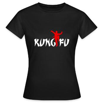Kung Fu - T-shirt Femme - noir - Devant - AI Model Female 172 dark (172cm)