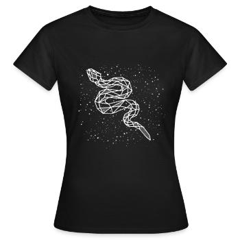 Schlange Chinesisches Sternzeichen - Frauen T-Shirt - Schwarz - Vorne - AI Model Female 172 dark (172cm)