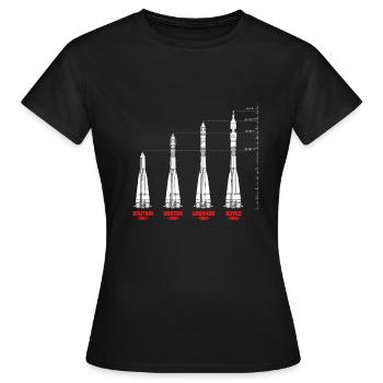 Missile URSS Russie Union soviétique - T-shirt Femme - noir - Devant - AI Model Female 172 dark (172cm)