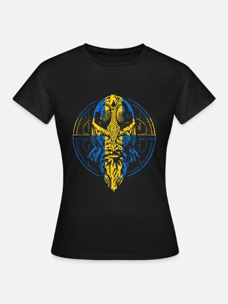 Schwedischer Wikinger - Frauen T-Shirt - Schwarz
