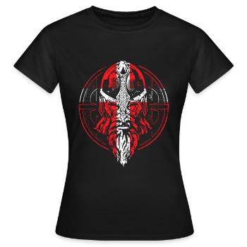 Danish viking - Women's T-Shirt - black - Front - AI Model Female 172 dark (172cm)