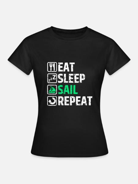 Segeln Segler - Dame-T-shirt - sort