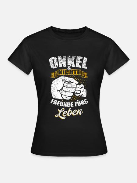 Onkel und Nichte, Freunde fürs Leben - Frauen T-Shirt - Schwarz