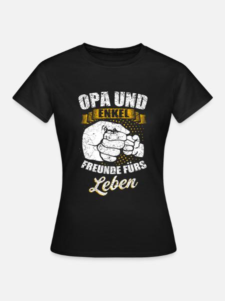 Opa und Enkel - Frauen T-Shirt - Schwarz