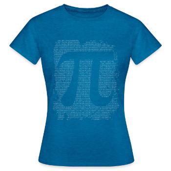 Zahl Pi - Frauen T-Shirt - Antikblaues Saphir meliert - Vorne - AI Model Female 172 dark (172cm)