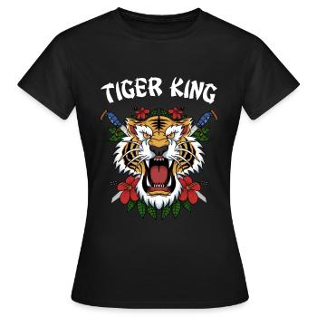 Tiger King - Women's T-Shirt - black - Front - AI Model Female 172 dark (172cm)