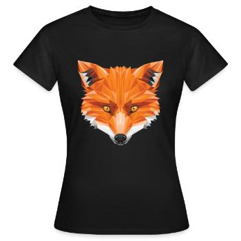 Renard graphique - T-shirt Femme - noir - Devant - AI Model Female 172 dark (172cm)