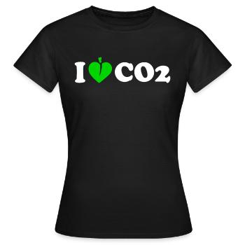 I love co2 - Women's T-Shirt - black - Front - AI Model Female 172 dark (172cm)