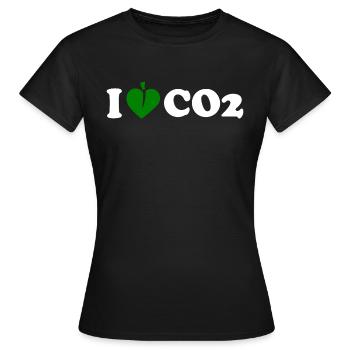 I love co2 - Women's T-Shirt - black - Front - AI Model Female 172 dark (172cm)