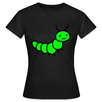 Raupe - Frauen T-Shirt - Schwarz - Vorne - AI Model Female 172 dark (172cm)