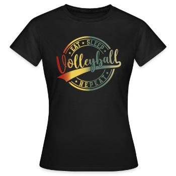 Volleyball Spieler Beach Volleyballer - Frauen T-Shirt - Schwarz - Vorne - AI Model Female 172 dark (172cm)