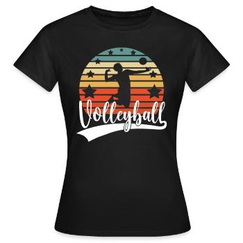 Volleyballer Beach Volleyball Herren Schmetterball - Frauen T-Shirt - Schwarz - Vorne - AI Model Female 172 dark (172cm)