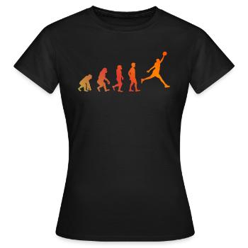 Evolution Basketball Basketballer Dunk Korbleger - Frauen T-Shirt - Schwarz - Vorne - AI Model Female 172 dark (172cm)