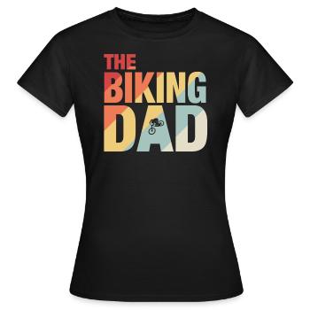 The Biking Dad - Frauen T-Shirt - Schwarz - Vorne - AI Model Female 172 dark (172cm)
