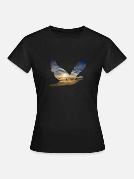 Friedenstaube Taube Frieden Freiheit Peace - Frauen T-Shirt - Schwarz