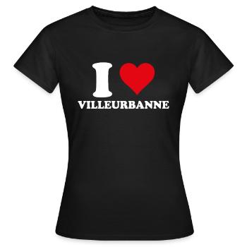 I Love Villeurbanne Gift Tourism - Women's T-Shirt - black - Front - AI Model Female 172 dark (172cm)