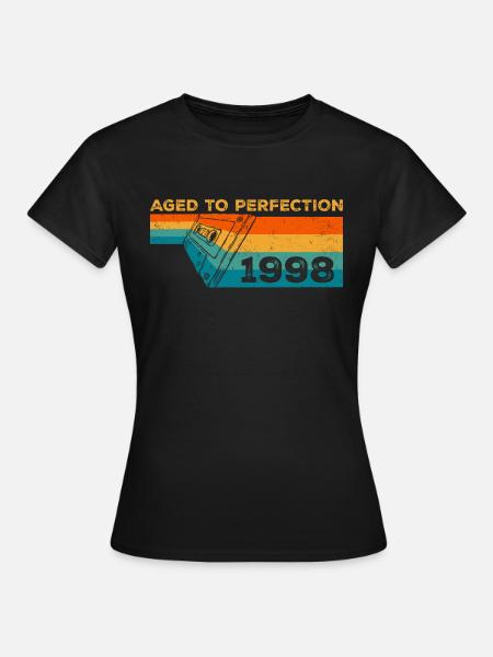 Jahrgang 1998 - 1998 Retro Geburtstagsgeschenk - Frauen T-Shirt - Schwarz