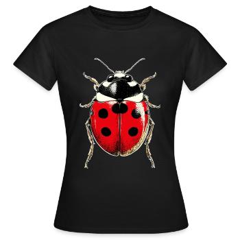 Ladybug Ladybug Insects Colorful Cute Ladybugs - Women's T-Shirt - black - Front - AI Model Female 172 dark (172cm)