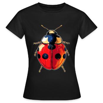 Ladybug Ladybug Insects Colorful Cute Ladybugs - Women's T-Shirt - black - Front - AI Model Female 172 dark (172cm)