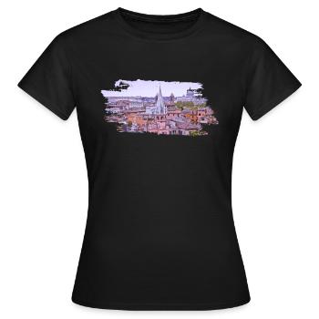 Roma Rome Rom - Frauen T-Shirt - Schwarz - Vorne - AI Model Female 172 dark (172cm)