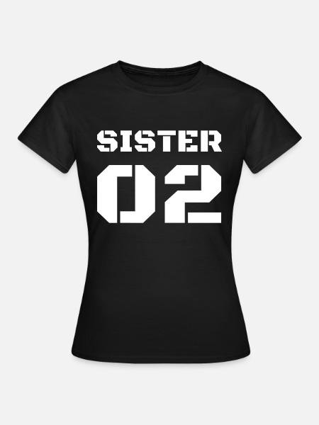 Zweite Schwester - Sister 02 - Frauen T-Shirt - Schwarz