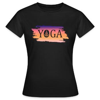 Yoga Namaste - Frauen T-Shirt - Schwarz - Vorne - AI Model Female 172 dark (172cm)