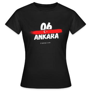 Ankara 06 Türkei Türkiye - Frauen T-Shirt - Schwarz - Vorne - AI Model Female 172 dark (172cm)