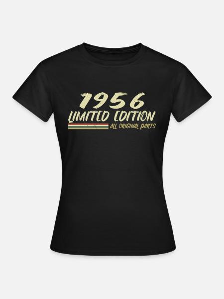 Cadeau D'anniversaire 1956 Idée Cadeau 1956 - T-shirt dam - svart