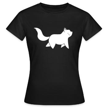 Katze in Bewegung Katzenfreund - Frauen T-Shirt - Schwarz - Vorne - AI Model Female 172 dark (172cm)