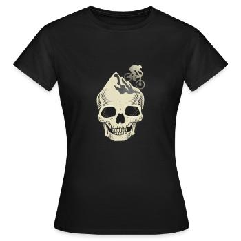 MTB Mountain Biking Mountain Bike Mountain Bike - Women's T-Shirt - black - Front - AI Model Female 172 dark (172cm)