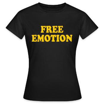 Free emotion - Frauen T-Shirt - Schwarz - Vorne - AI Model Female 172 dark (172cm)