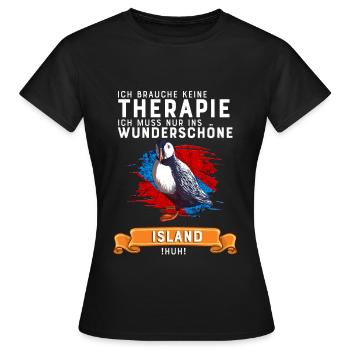 Therapie Island Geschenk - Frauen T-Shirt - Schwarz - Vorne - AI Model Female 172 dark (172cm)