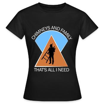 Chimney sweep chimney sweep - Women's T-Shirt - black - Front - AI Model Female 172 dark (172cm)