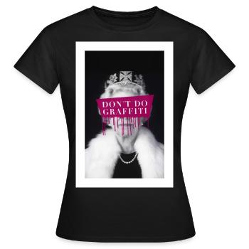 don’t do graffiti poster - T-shirt Femme - noir - Devant - AI Model Female 172 dark (172cm)